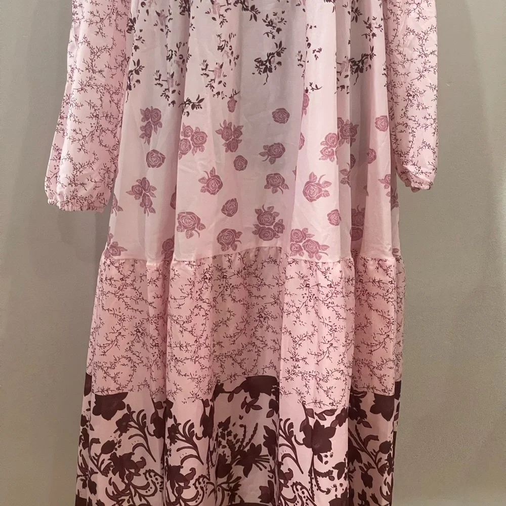 New‎ Hekka M Floral Patterned Long Sleeve Midi - Picture 5 of 7